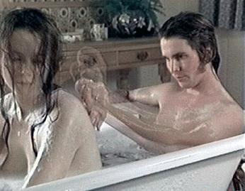 Christian Bale naked bathing