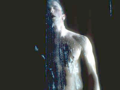 Christian Bale Wet shower